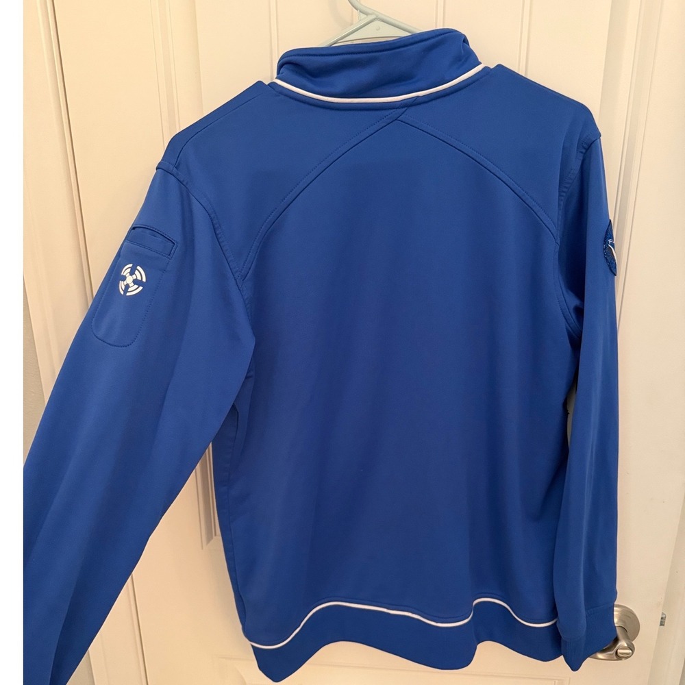 Nike FIT Royal Blue Track Jacket and Shorts Set Flight Patch Womens Athleisure - Picture 7 of 7
